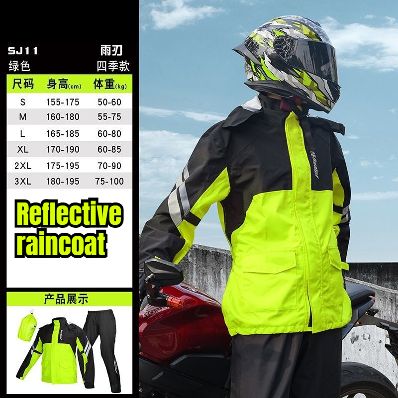 Motorcycle Gear Full Suit - Motorcycle Rain Suit Split Type Waterproof