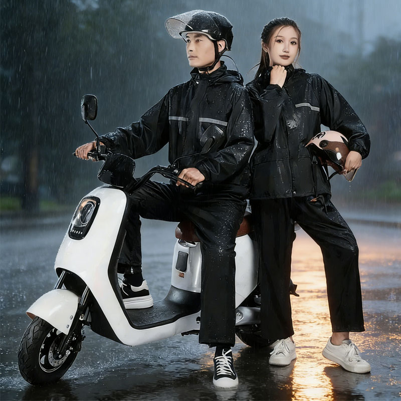 Motorcycle Gear Full Suit - Full Body Storm Protection Reflective Rain